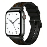 xDfind フレイム ハイブリッド ナイロン ブレイド シリコン 時計バンド、Apple Watch 42 / 44 / 45 / 46 / 49mm用、Apple Watch 38 / 40 / 41 / S11 42mm用