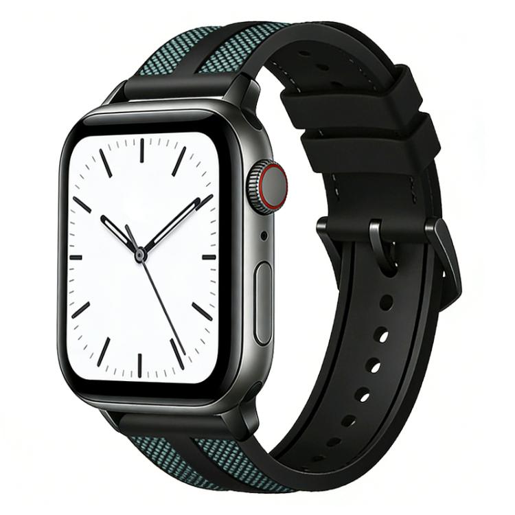 xDfind フレイム ハイブリッド ナイロン ブレイド シリコン 時計バンド、Apple Watch 42 / 44 / 45 / 46 / 49mm用、Apple Watch 38 / 40 / 41 / S11 42mm用