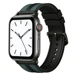 xDfind フレイム ハイブリッド ナイロン ブレイド シリコン 時計バンド、Apple Watch 42 / 44 / 45 / 46 / 49mm用、Apple Watch 38 / 40 / 41 / S11 42mm用