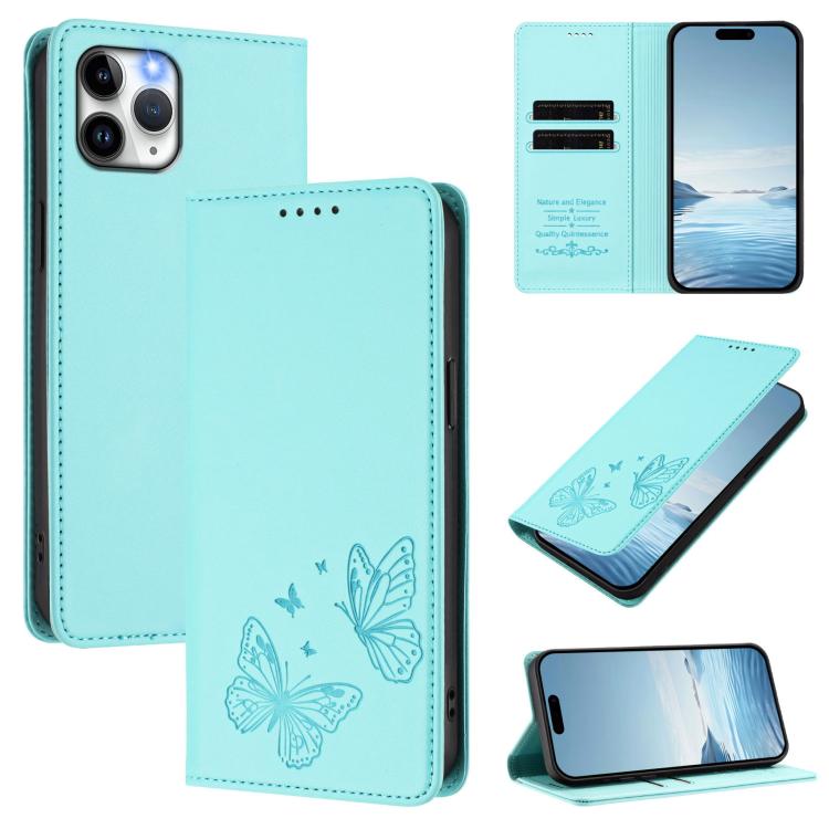 強力マグネット二重バタフライRFIDヴィーガンレザースマホケース iPhone 12 Pro Max用 iPhone 11 Pro Max用 iPhone 11用 iPhone 11 Pro用