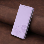 Strong Magnetic Dual Butterfly RFID Vegan Leather Phone Case, For iPhone 15, For iPhone 14 Plus, For iPhone 14 / 13, For iPhone 14 Pro