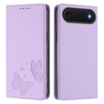 強力磁気デュアルバタフライRFIDヴィーガンレザー電話ケース、iPhone Air用、iPhone 16 Pro Max用、iPhone 16 Pro用、iPhone 16 Plus用