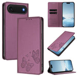強力磁気デュアルバタフライRFIDヴィーガンレザー電話ケース、iPhone Air用、iPhone 16 Pro Max用、iPhone 16 Pro用、iPhone 16 Plus用