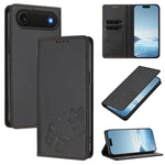 強力磁気デュアルバタフライRFIDヴィーガンレザー電話ケース、iPhone Air用、iPhone 16 Pro Max用、iPhone 16 Pro用、iPhone 16 Plus用