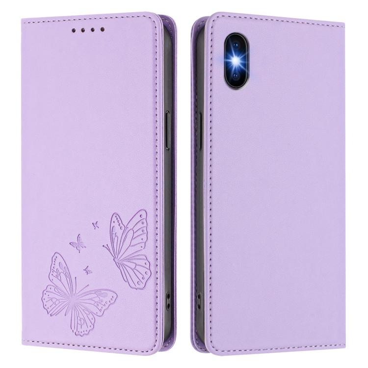 強力マグネット二重バタフライRFIDヴィーガンレザースマホケース iPhone X / XS用 iPhone XR用 iPhone XS Max用 iPhone 8 Plus / 7 Plus用