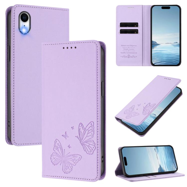 強力マグネット二重バタフライRFIDヴィーガンレザースマホケース iPhone X / XS用 iPhone XR用 iPhone XS Max用 iPhone 8 Plus / 7 Plus用