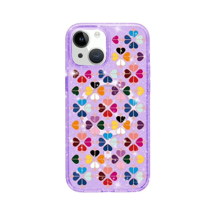 きらめくクリスタル 赤いハート柄 磁気スマホケース、iPhone 15 用、iPhone 14 Plus 用、iPhone 14 用、iPhone 14 Pro 用、iPhone 14 Pro Max 用、iPhone 13 Pro Max 用、iPhone 13 Pro 用、iPhone 13 用