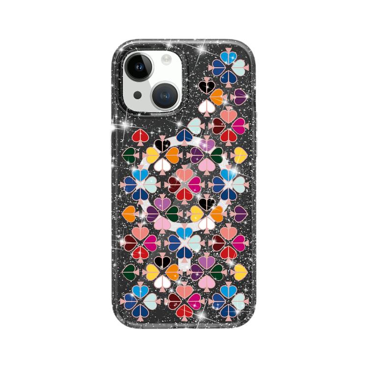 きらめくクリスタル 赤いハート柄 磁気スマホケース、iPhone 15 用、iPhone 14 Plus 用、iPhone 14 用、iPhone 14 Pro 用、iPhone 14 Pro Max 用、iPhone 13 Pro Max 用、iPhone 13 Pro 用、iPhone 13 用