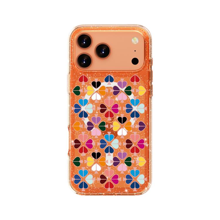 きらめくクリスタル赤いハート柄磁気電話ケース、iPhone 17 Pro Max用、iPhone 17 Pro用