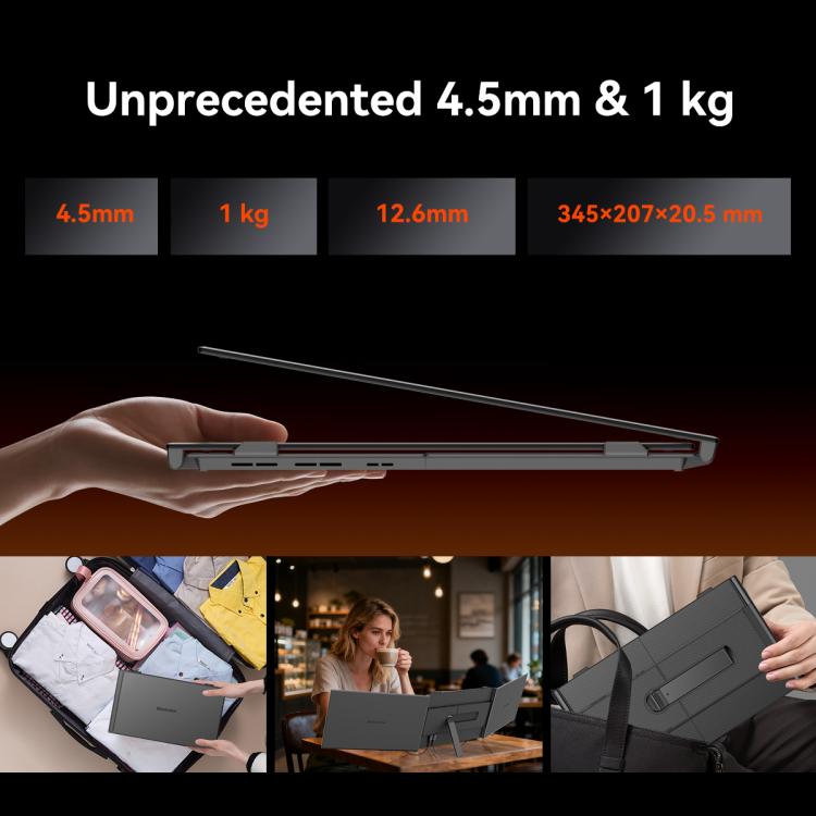 Blackview DCM6 14インチ デュアルスクリーン ポータブルノートパソコン拡張モニター スタンド付き、DCM6