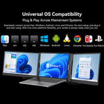 Blackview DCM8 15.3インチ デュアルディスプレイ ポータブルノートパソコン LCDモニター拡張器 スタンド付き、DCM8