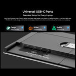 Blackview DCM8 15.3インチ デュアルディスプレイ ポータブルノートパソコン LCDモニター拡張器 スタンド付き、DCM8