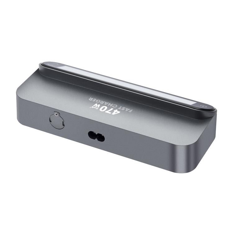 YMX-LCD470W 470W 3xType-Cと2xUSB GaNスマートデジタル表示多機能充電器、Type-C巻き取りケーブル付き、AUプラグ、EUプラグ、UKプラグ、USプラグ