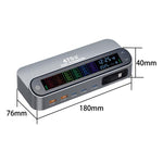 YMX-LCD470W 470W 3xType-Cと2xUSB GaNスマートデジタル表示多機能充電器、Type-C巻き取りケーブル付き、AUプラグ、EUプラグ、UKプラグ、USプラグ