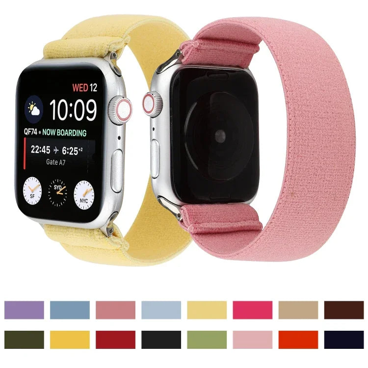 Solid Color Silicone Replacement Strap Watchband, For Apple Watch Series 7  41mm / & 6 & SE & 5 & 4 40mm, For Apple Watch Series  7  45mm / & 6 & SE & 5 & 4 44mm