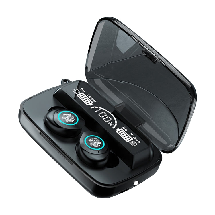 M17 Bluetooth 5.1 LEDディスプレイ タッチ防水 ワイヤレス Bluetooth イヤホン 充電ケース付き、M17