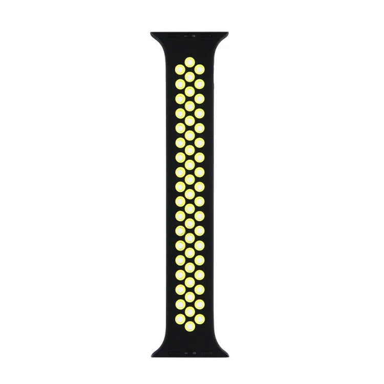伸縮性シリコンウォッチバンド、Apple Watch Series 6 & SE & 5 & 4 40mm / 3 & 2 & 1 38mm対応、135mm（ブラックイエロー）、135mm（ブラックグレー）、150mm（レッドブラック）