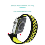 伸縮性シリコンウォッチバンド、Apple Watch Series 6 & SE & 5 & 4 40mm / 3 & 2 & 1 38mm対応、135mm（ブラックイエロー）、135mm（ブラックグレー）、150mm（レッドブラック）