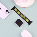 伸縮性シリコンウォッチバンド、Apple Watch Series 6 & SE & 5 & 4 40mm / 3 & 2 & 1 38mm対応、135mm（ブラックイエロー）、135mm（ブラックグレー）、150mm（レッドブラック）