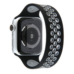 伸縮性シリコンウォッチバンド、Apple Watch Series 6 & SE & 5 & 4 40mm / 3 & 2 & 1 38mm対応、135mm（ブラックイエロー）、135mm（ブラックグレー）、150mm（レッドブラック）