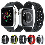 伸縮性シリコンウォッチバンド、Apple Watch Series 6 & SE & 5 & 4 40mm / 3 & 2 & 1 38mm対応、135mm（ブラックイエロー）、135mm（ブラックグレー）、150mm（レッドブラック）