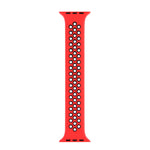 Elastic Silicone Watchband For Apple Watch Series 6 & SE & 5 & 4 44mm / 3 & 2 & 1 42mm, 150mm (Red Black), 160mm (White Black)