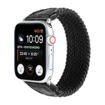 ナイロン＋レザー編み込みウォッチバンド、Apple Watch Series 6 & SE & 5 & 4 40mm / 3 & 2 & 1 38mm対応、S、M、L