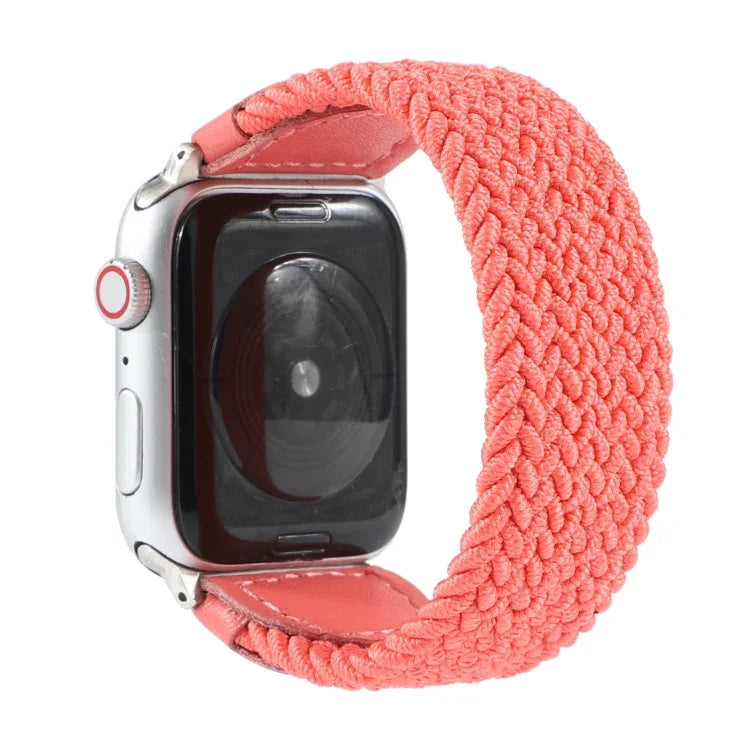 ナイロン＋レザー編み込みウォッチバンド、Apple Watch Series 6 & SE & 5 & 4 40mm / 3 & 2 & 1 38mm対応、S、M、L
