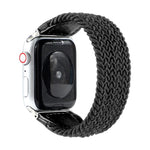 ナイロン＋レザー編み込みウォッチバンド、Apple Watch Series 6 & SE & 5 & 4 40mm / 3 & 2 & 1 38mm対応、S、M、L