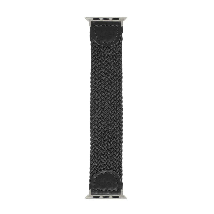 ナイロン＋レザー編み込みウォッチバンド、Apple Watch Series 6 & SE & 5 & 4 44mm / 3 & 2 & 1 42mm対応、S、M、L
