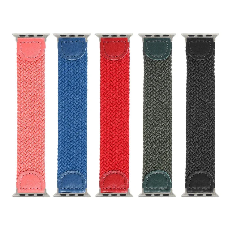 ナイロン＋レザー編み込みウォッチバンド、Apple Watch Series 6 & SE & 5 & 4 44mm / 3 & 2 & 1 42mm対応、S、M、L