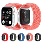 ナイロン＋レザー編み込みウォッチバンド、Apple Watch Series 6 & SE & 5 & 4 44mm / 3 & 2 & 1 42mm対応、S、M、L