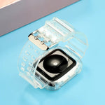 Transparent TPU Integrated Replacement Watch Strap, For Apple Watch Series 8&7 41mm / SE 2&6&SE&5&4 40mm / 3&2&1 38mm, For Apple Watch Series 7 41mm / 6 & SE & 5 & 4 40mm / 3 & 2 & 1 38mm                                                                 ...