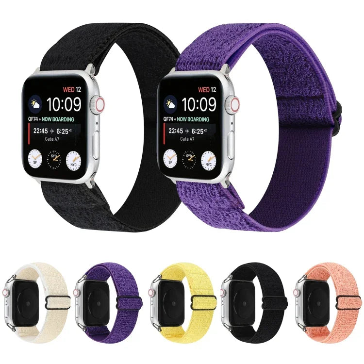 無地ナイロンウォッチバンド、Apple Watch Series 6 & SE & 5 & 4 40mm / 3 & 2 & 1 38mm対応、Apple Watch Series 7 41mm / 6 & SE & 5 & 4 40mm / 3 & 2 & 1 38mm対応