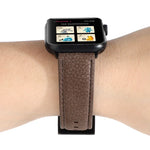 ライチテクスチャー本革ウォッチバンド、Apple Watch Series 6 & SE & 5 & 4 44mm / 3 & 2 & 1 42mm対応、Apple Watch Series 7 45mm / 6 & SE & 5 & 4 44mm / 3 & 2 & 1 42mm対応
