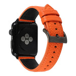 ライチテクスチャー本革ウォッチバンド、Apple Watch Series 6 & SE & 5 & 4 44mm / 3 & 2 & 1 42mm対応、Apple Watch Series 7 45mm / 6 & SE & 5 & 4 44mm / 3 & 2 & 1 42mm対応