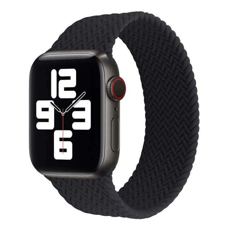 シングルターン 編み込みパターン シリコン時計バンド Apple Watch Series 6 & SE & 5 & 4 40mm / 3 & 2 & 1 38mm 用、S、M、L