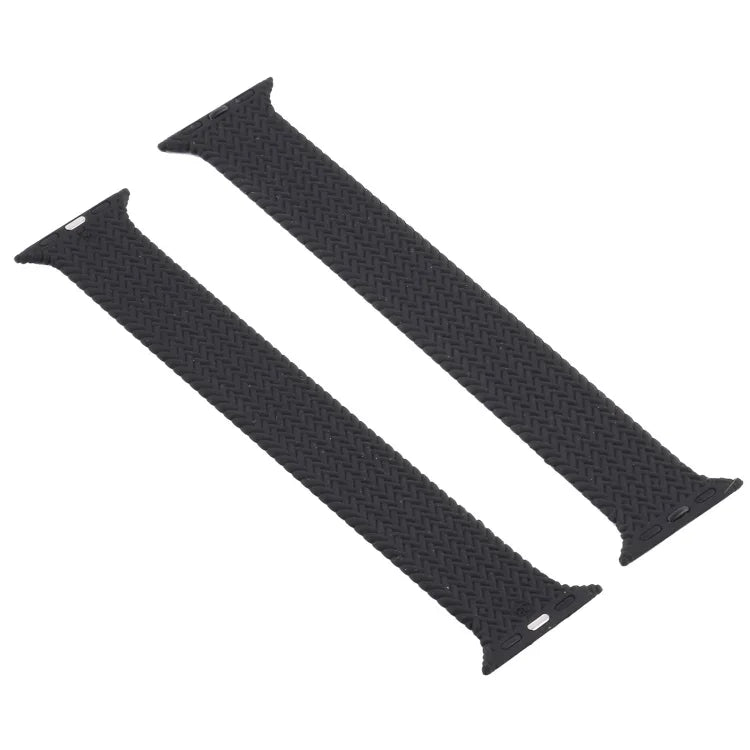 シングルターン 編み込みパターン シリコン時計バンド Apple Watch Series 6 & SE & 5 & 4 40mm / 3 & 2 & 1 38mm 用、S、M、L
