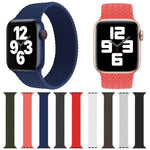 シングルターン 編み込みパターン シリコン時計バンド Apple Watch Series 6 & SE & 5 & 4 40mm / 3 & 2 & 1 38mm 用、S、M、L