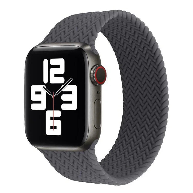 シングルターン 編み込みパターン シリコン時計バンド Apple Watch Series 6 & SE & 5 & 4 40mm / 3 & 2 & 1 38mm 用、S、M、L
