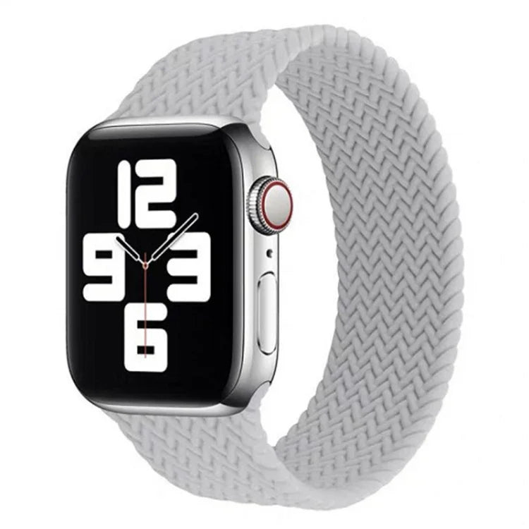 シングルターン 編み込みパターン シリコン時計バンド Apple Watch Series 6 & SE & 5 & 4 40mm / 3 & 2 & 1 38mm 用、S、M、L