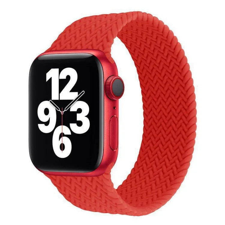 シングルターン 編み込みパターン シリコン時計バンド Apple Watch Series 6 & SE & 5 & 4 40mm / 3 & 2 & 1 38mm 用、S、M、L