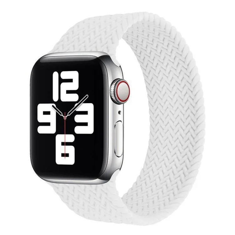 シングルターン 編み込みパターン シリコン時計バンド Apple Watch Series 6 & SE & 5 & 4 40mm / 3 & 2 & 1 38mm 用、S、M、L