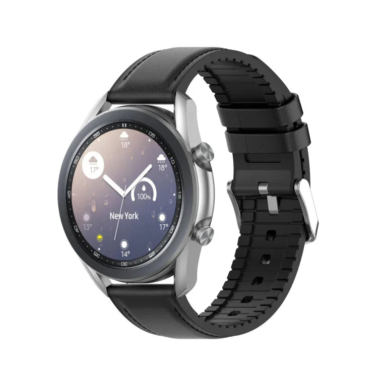Samsung Galaxy Watch 3 41mm用 20mm シリコンレザー交換ストラップ