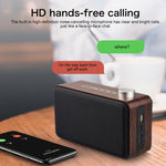 W5A サブウーファーファブリック木製タッチ Bluetoothスピーカー TFカード＆Uディスク＆3.5mm AUX対応, ウォールナット, イエロウッド