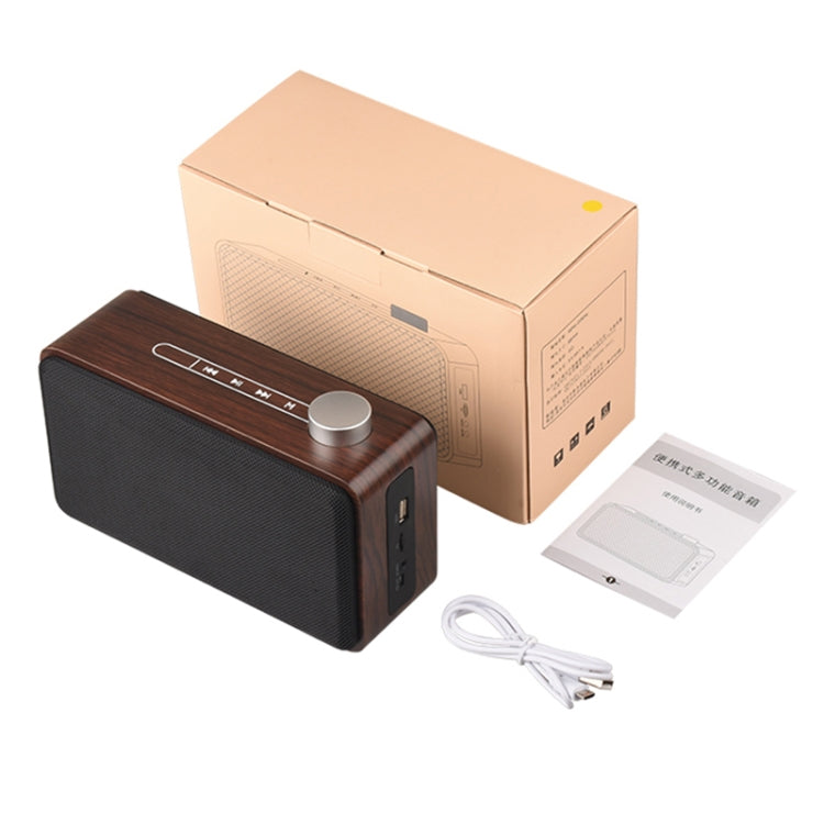W5A サブウーファーファブリック木製タッチ Bluetoothスピーカー TFカード＆Uディスク＆3.5mm AUX対応, ウォールナット, イエロウッド