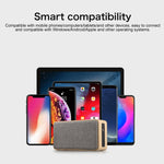 W5A サブウーファーファブリック木製タッチ Bluetoothスピーカー TFカード＆Uディスク＆3.5mm AUX対応, ウォールナット, イエロウッド