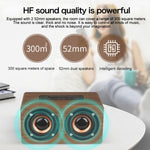 W5C サブウーファー 木製時計 Bluetoothスピーカー TFカード & 3.5mm AUX対応 ブラウンウッド イエローウッド