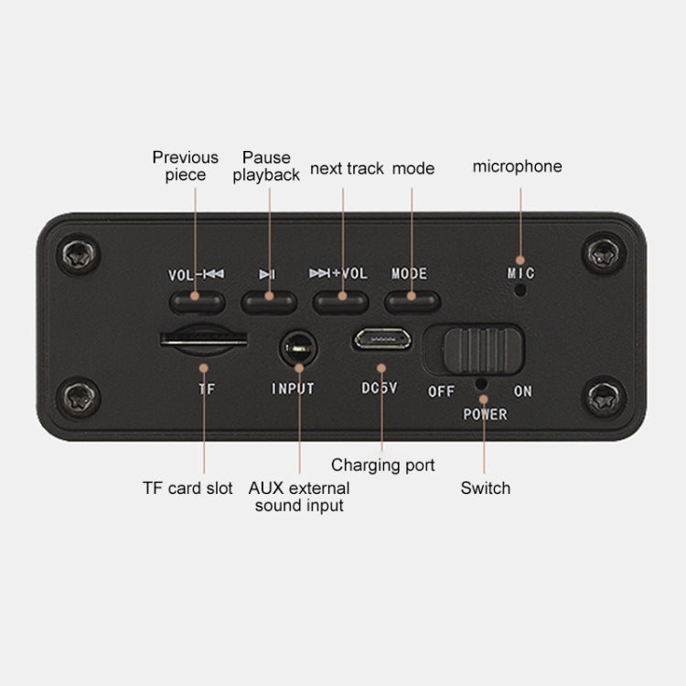 W5C サブウーファー 木製時計 Bluetoothスピーカー TFカード & 3.5mm AUX対応 ブラウンウッド イエローウッド