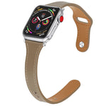 レザー交換用ストラップ 時計バンド スチールボタン付き、Apple Watch Series 7 41mm / & 6 & SE & 5 & 4 40mm 用、Apple Watch Series 7 45mm / & 6 & SE & 5 & 4 44mm 用